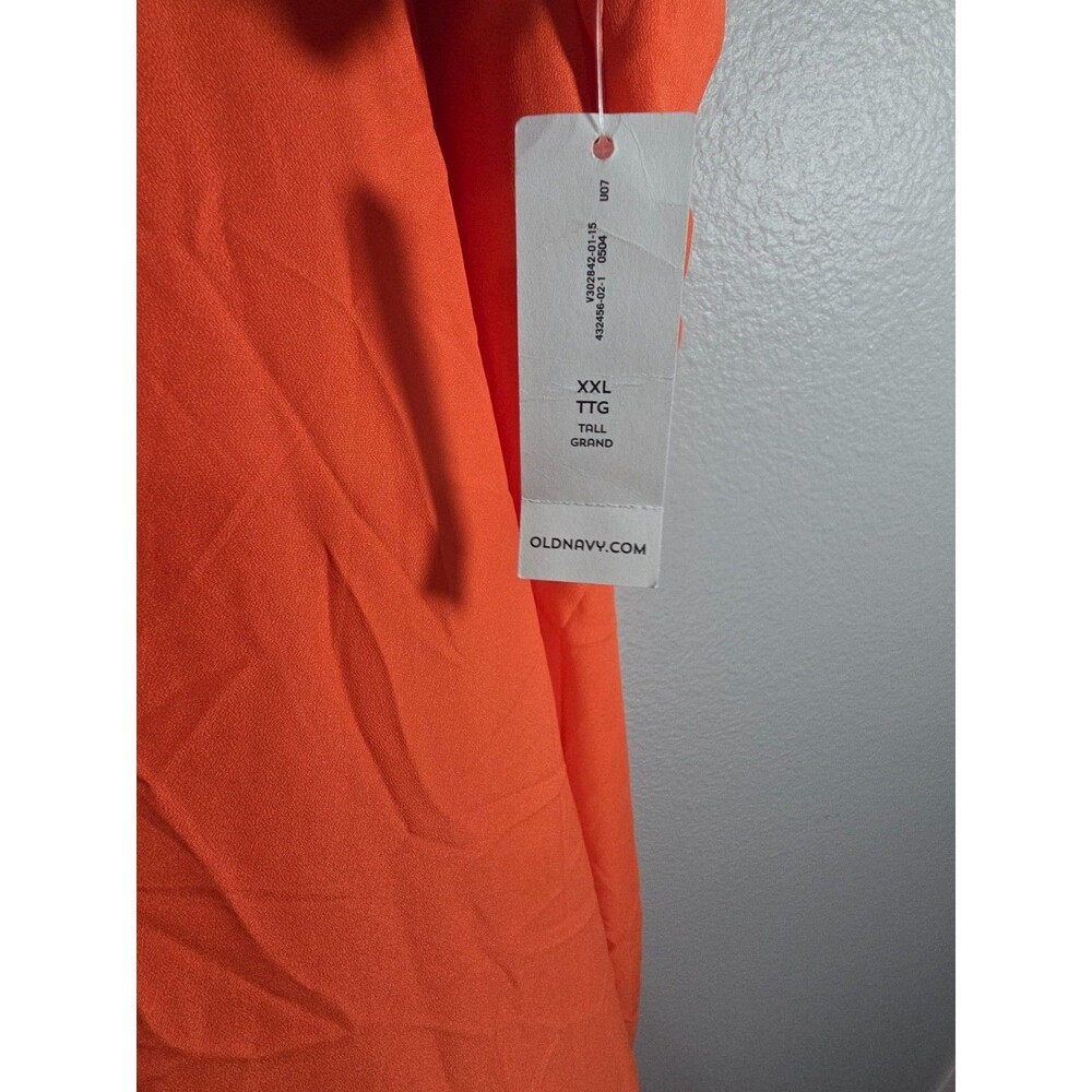 Old Navy Orange Long Slip Dress Maxi Shift Dress Size XXL Tall Beach NWT AA - Picture 5 of 7